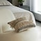 Deerlux 16" Handwoven Cotton Throw Pillow Cover with Boho Design and Fringed Lines with Filler, Natural QI004308.K - alternate 4